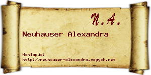 Neuhauser Alexandra névjegykártya